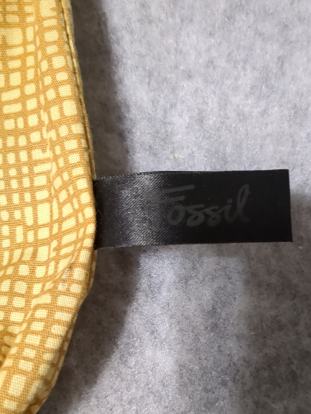 Fossil Canvas Khaki/Brown Crossbody Shoulder Bag - Picture 7 of 12